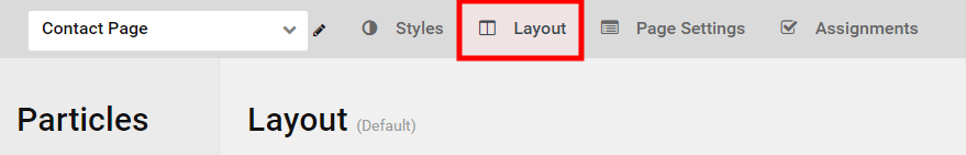 Default layout tab