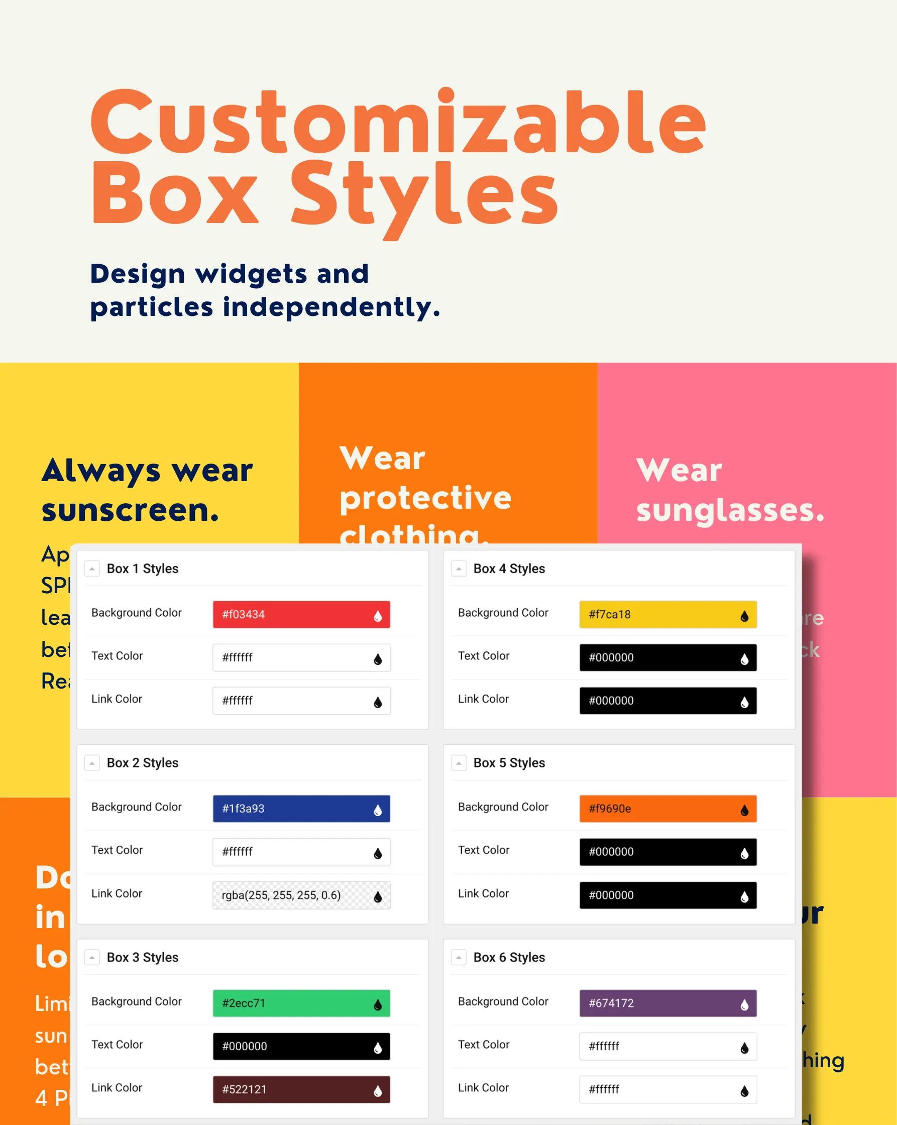 Customizable Box Styles